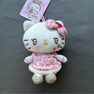 Sanrio Mini pink leopard printed style Hello Kitty Plush/Keychain
